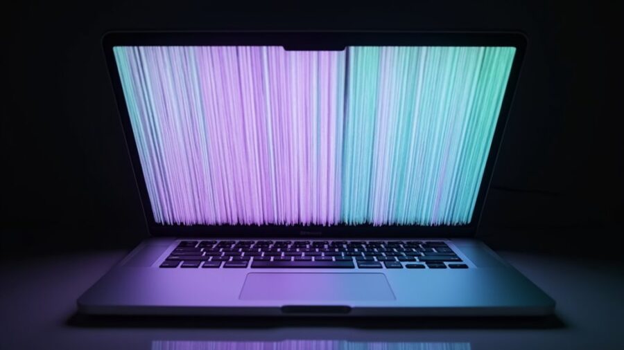 Dlaczego na ekranie MacBooka pojawiają się pionowe paski?